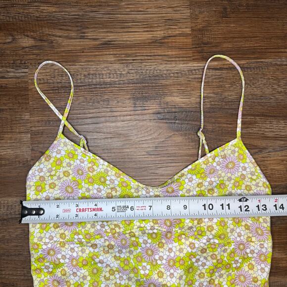 NWT Zara slip dress floral retro 60s 70s hippie spaghetti strap size SMALL *flaw - Picture 5 of 14